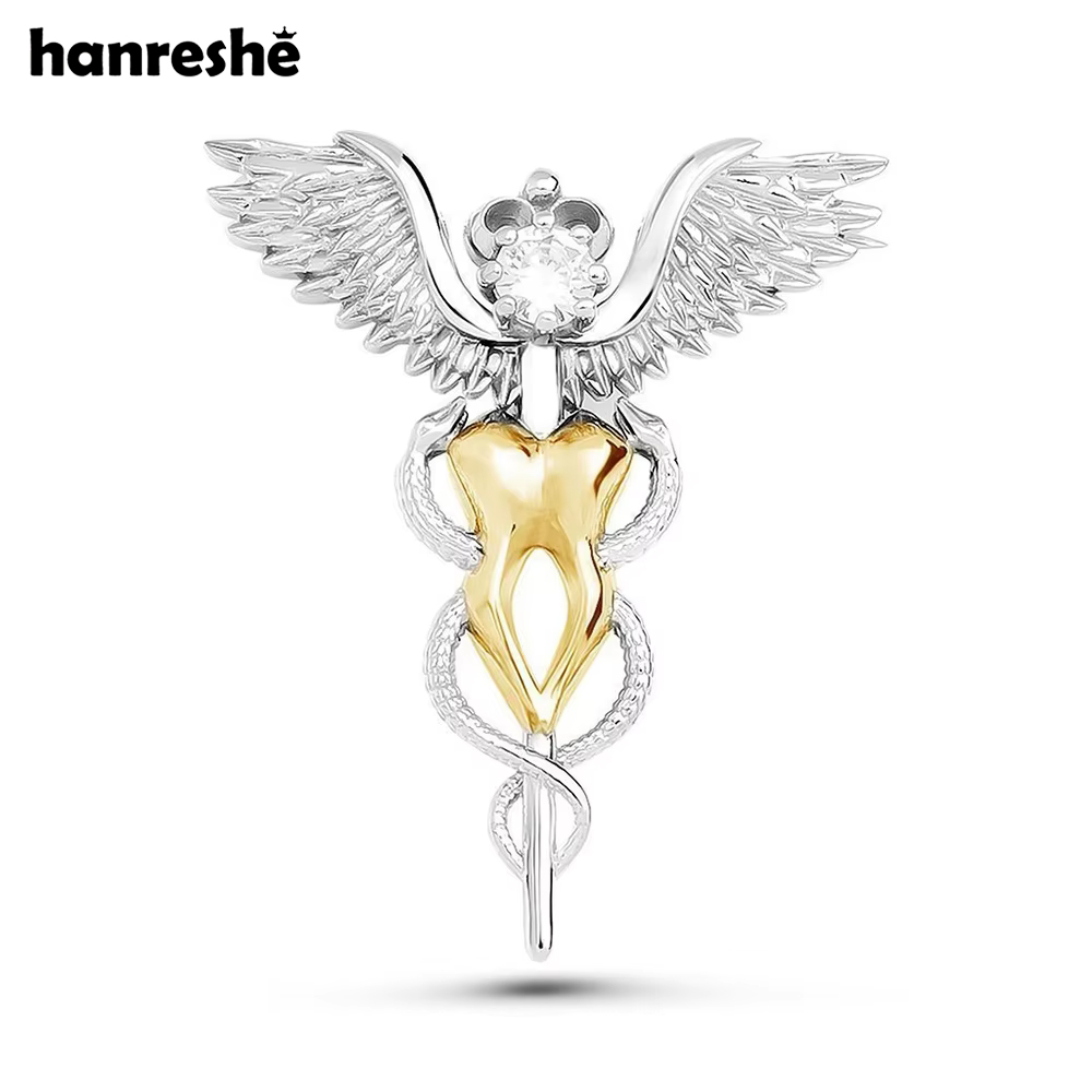Embroidery Lips - Hanreshe Роскошная брошь с зубными крыльями