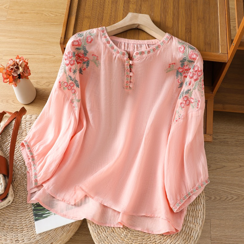 Embroidery Class - Женская одежда в китайском стиле, блузки,