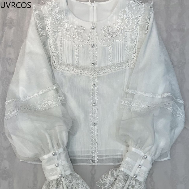 Блузка женская кружевная с цве – обзор и цена Embroidery Gothic
