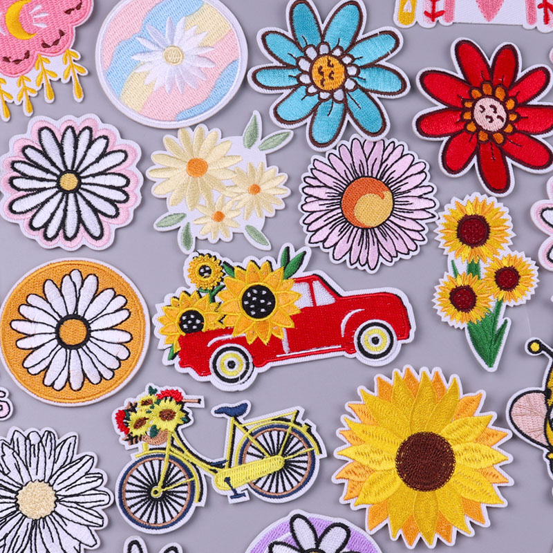 Патчи с цветами/автомобилем, п – обзор и цена Embroidery Daisy Flower