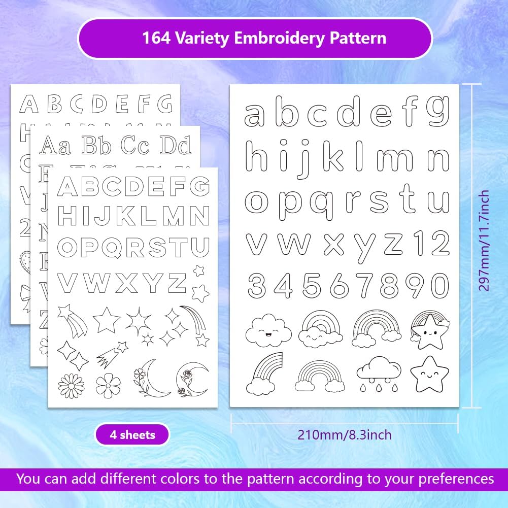 Набор для вышивания: трафареты – обзор и цена Embroidery Alphabet Designs