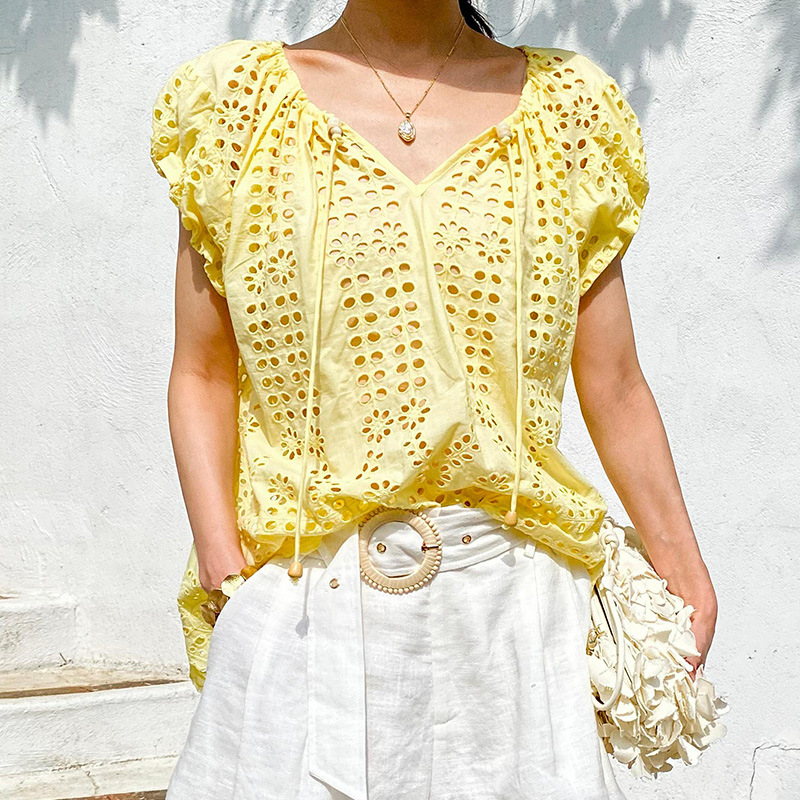 Элегантная шикарная блузка во  – обзор и цена Embroidery Yellow