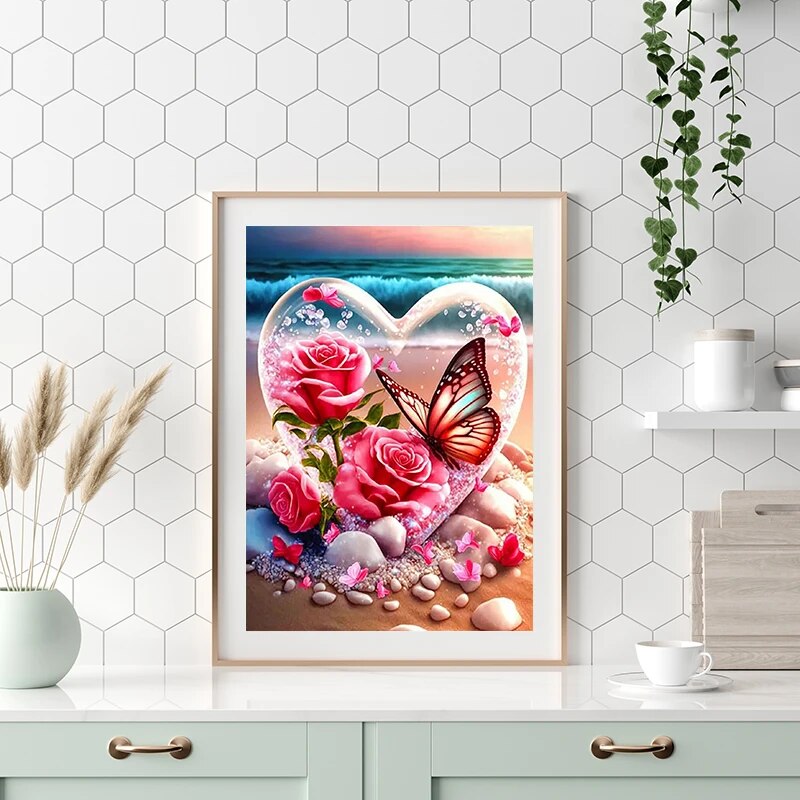 Алмазная мозаика «Бабочка и ро – обзор и цена Embroidery Roses