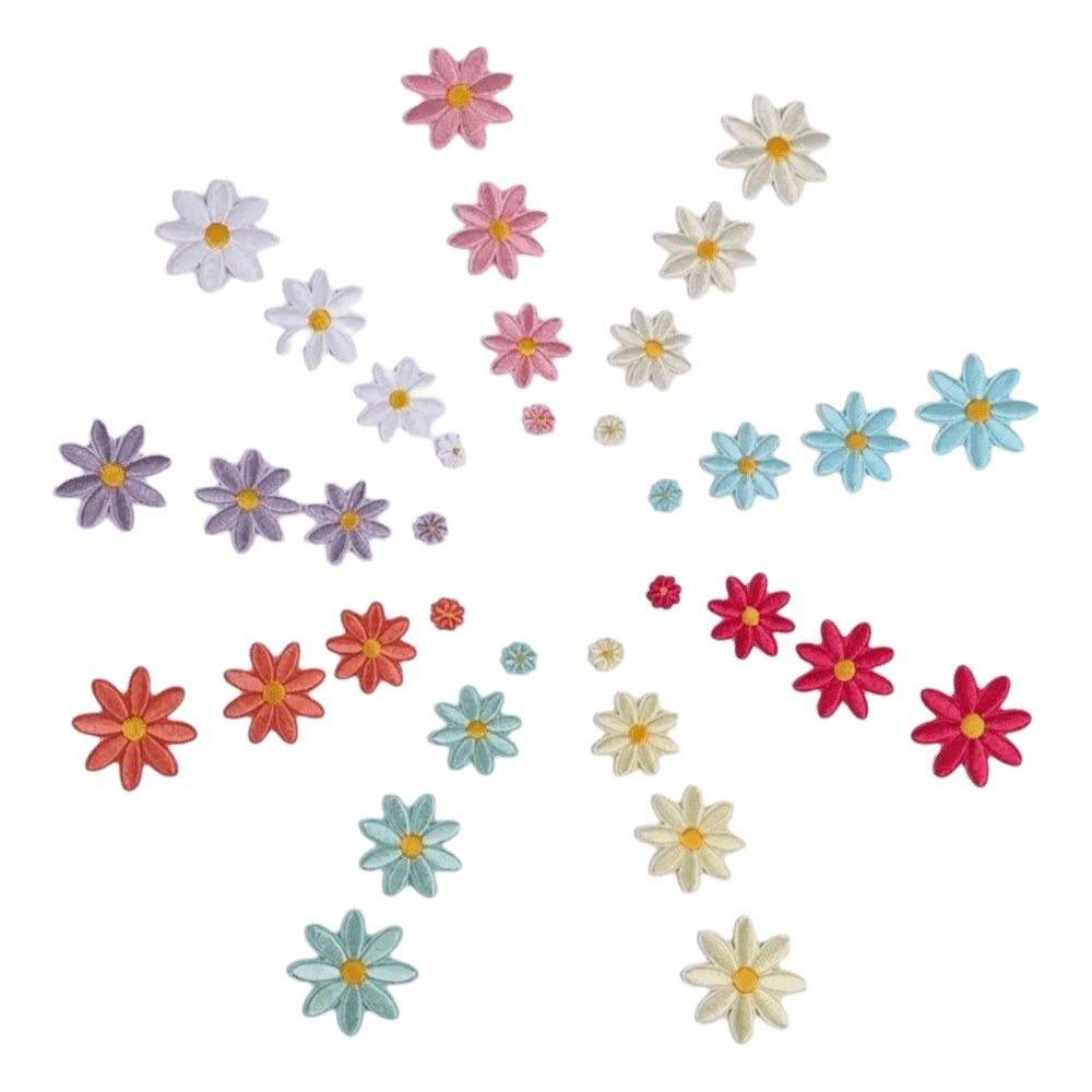 36 шт. нашивок с цветочным узо – обзор и цена Embroidery Daisy Flower