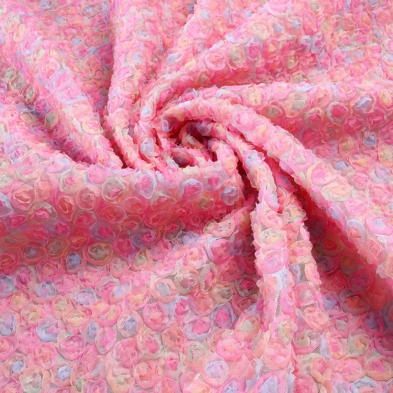 Красочная 3D-ткань с цветочной – обзор и цена Embroidery Roses